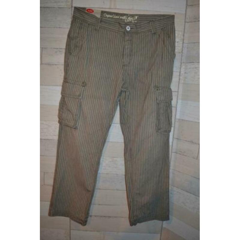grijs wit gestreepte EDC heren broek in maat w36 /54 - r39