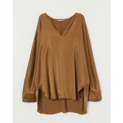 H&M premium - oversized top 100% zijde, 38 (89,95)