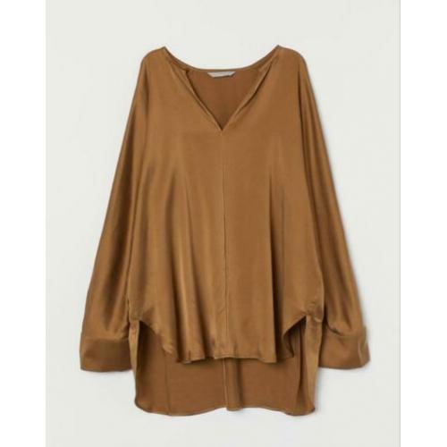H&M premium - oversized top 100% zijde, 38 (89,95)