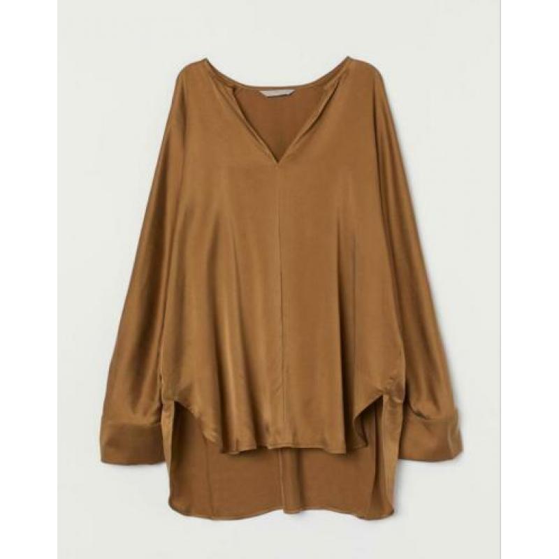 H&M premium - oversized top 100% zijde, 38 (89,95)