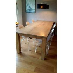 Grote eiken tafel 240x100
