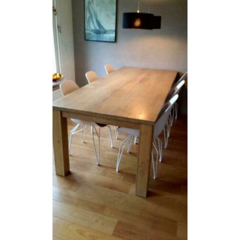 Grote eiken tafel 240x100