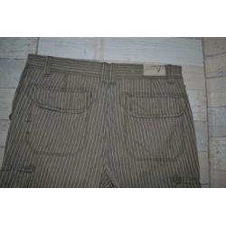 grijs wit gestreepte EDC heren broek in maat w36 /54 - r39