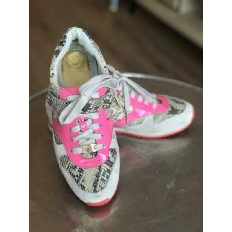 Michael Kors sneakers leer met roze - maat 39 ZGAN
