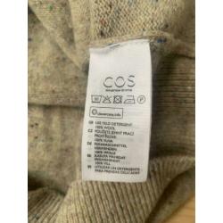 COS - Beige wollen trui met gekleurde spikkels maat S