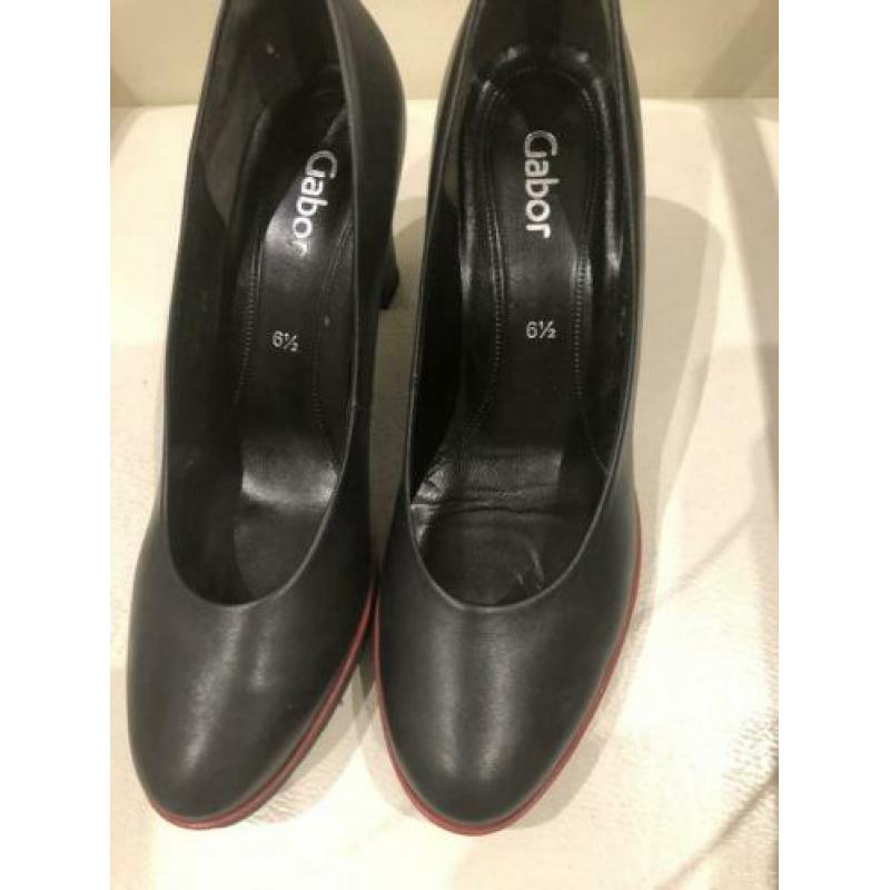 Gabor zwart leren pumps maat 39,5