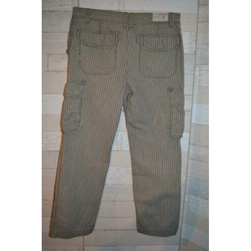 grijs wit gestreepte EDC heren broek in maat w36 /54 - r39