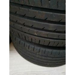 4x originele BMW velgen met banden.