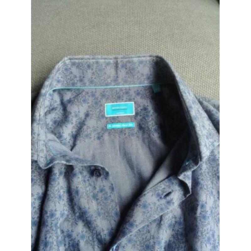 Overhemd / blouse / Britisch Indigo / maat 40
