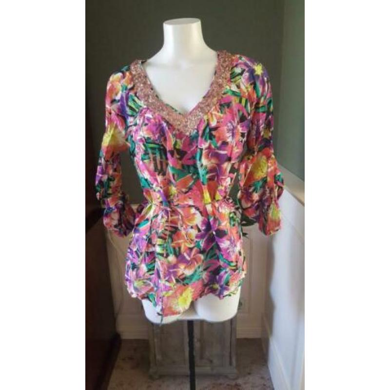 NIEUW met kaartje roze DEPT tuniek mt L 42/44, top, topje