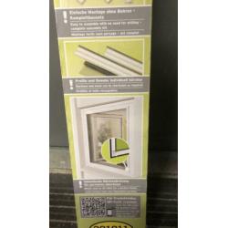 Powerfix Raam hor aluminium wit (Max 100x120 cm) (2 stuks)