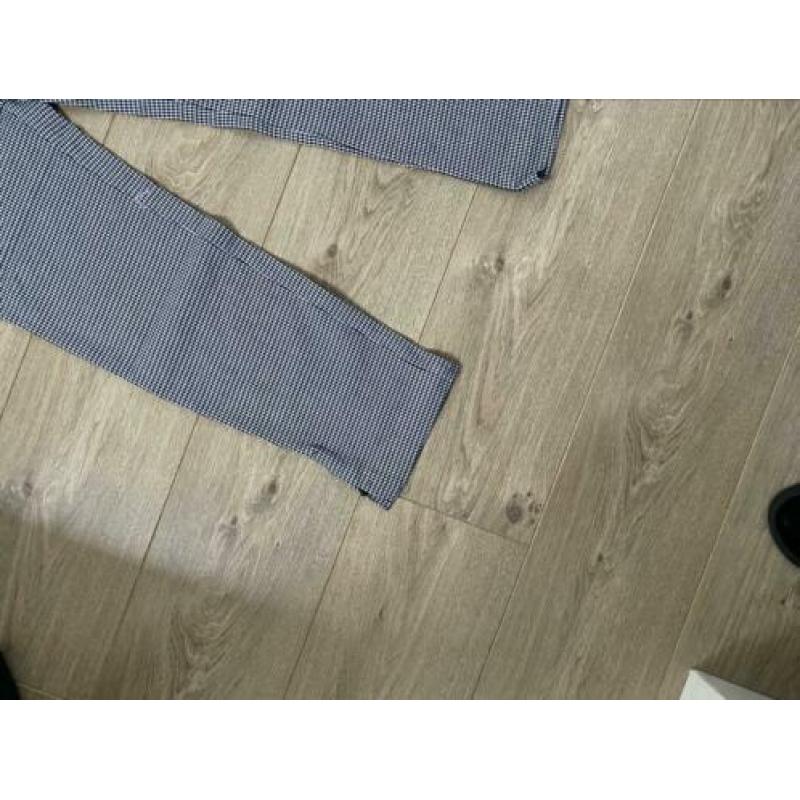H&M geruite pantalon met rits maat M