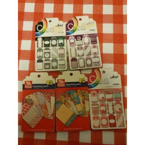 Papierblok labels