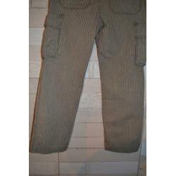 grijs wit gestreepte EDC heren broek in maat w36 /54 - r39