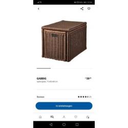 IKEA GABBIG opbergbak / rieten mand