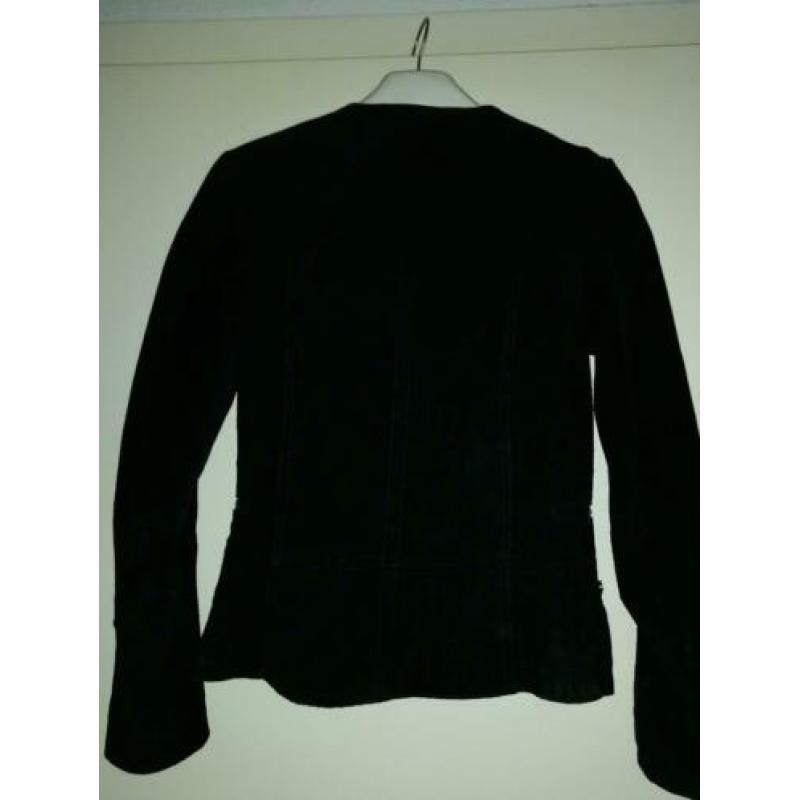 Mango leren jasje xs zwart