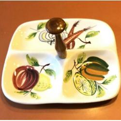 Vintage serveerschaaltje handpainted Italy