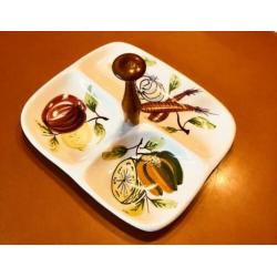 Vintage serveerschaaltje handpainted Italy