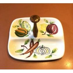 Vintage serveerschaaltje handpainted Italy