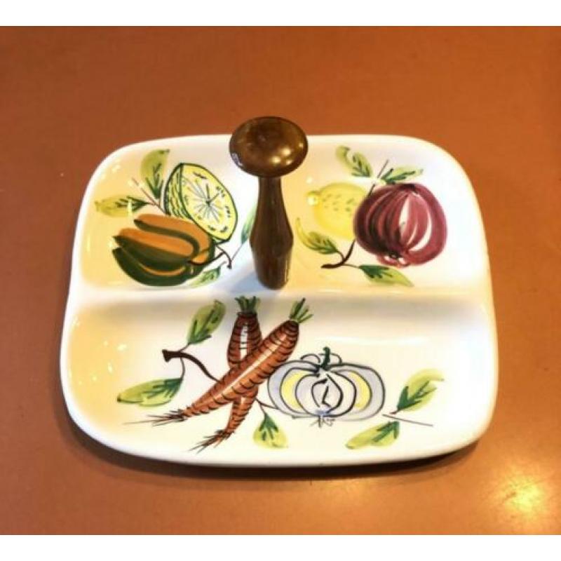 Vintage serveerschaaltje handpainted Italy