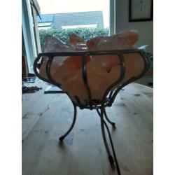 Zoutsteen lamp met aroma brander