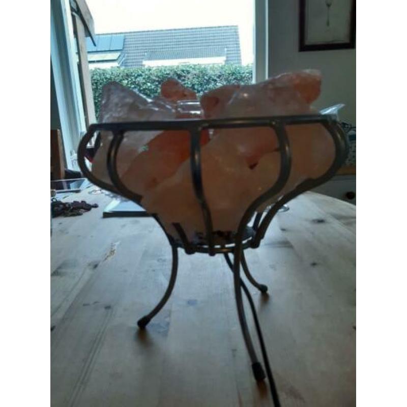 Zoutsteen lamp met aroma brander
