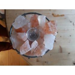 Zoutsteen lamp met aroma brander