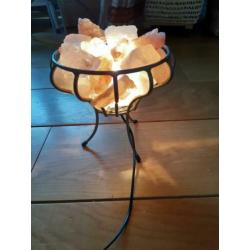 Zoutsteen lamp met aroma brander