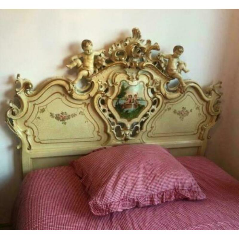 Origineel authentiek Italiaans barok engelen prinsesen bed