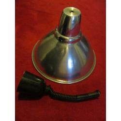 Retro HANGLAMP aluminium ø 37 hoog 24 binnenkant wit email