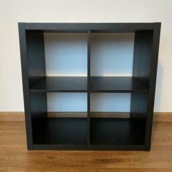 Zwarte kallax van Ikea, 176x176cm diepte 38cm