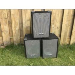 DJ Speaker Kasten CUBE 302 Speakon + Handgrepen + Roosters