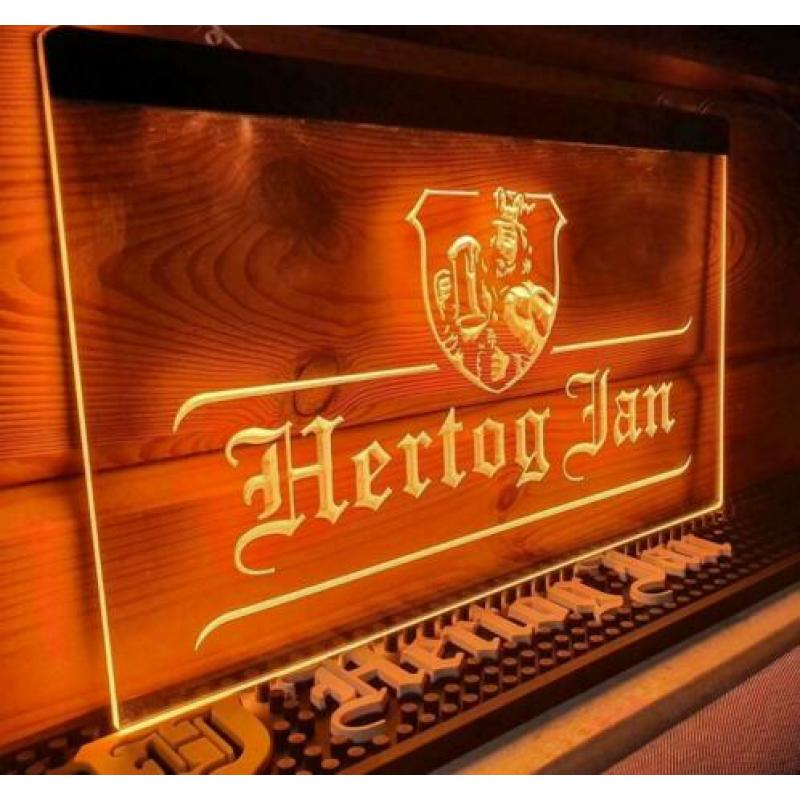 Hertog Jan led bord (nr. 2). Kl. oranje. Mancave? Nieuw. ??