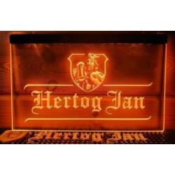 Hertog Jan led bord (nr. 2). Kl. oranje. Mancave? Nieuw. ??