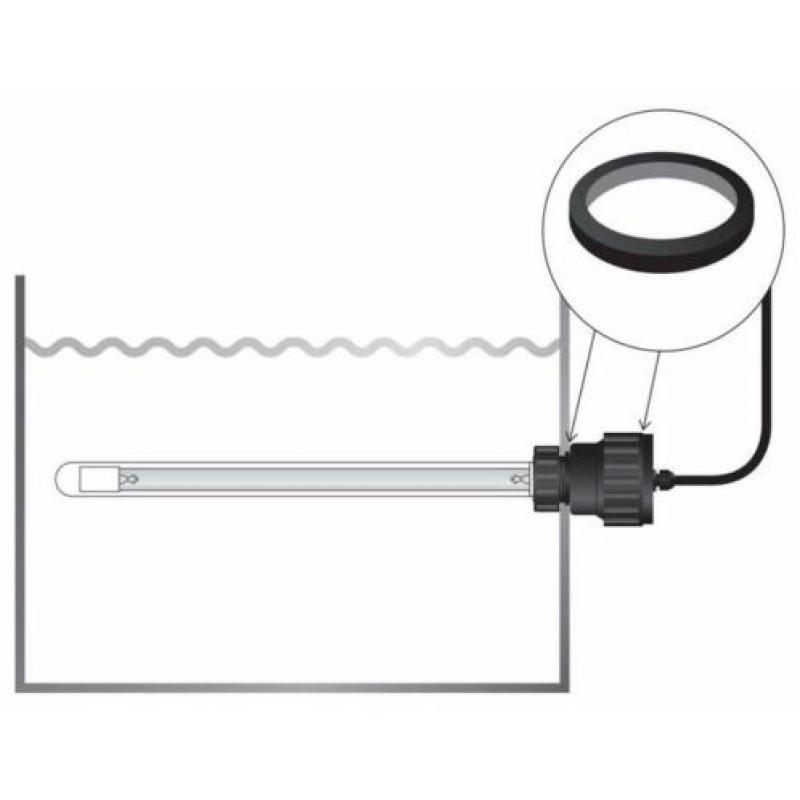 Filtreau dompel UVC met urenteller | 40 watt | Amalgaam