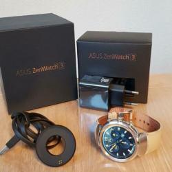 Asus ZenWatch3 zilverkleurig met beige band smartwatch