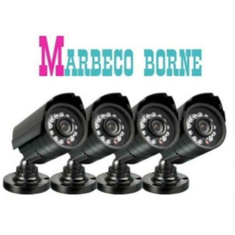 Camera bewaking DVR,Security cam 4 camera's,500GB 8-kanaals