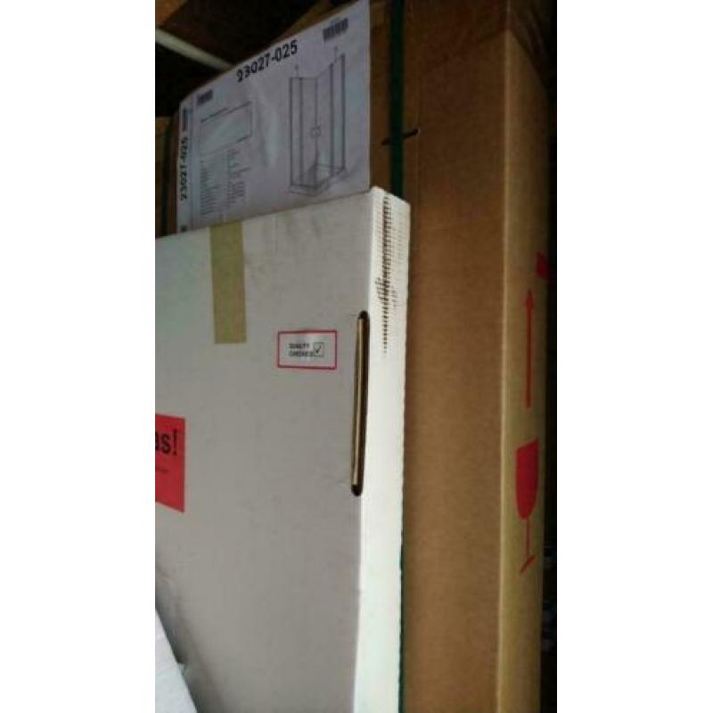 Hoekinstap douchecabine 80x80 glas 190 hoog - 2 deuren
