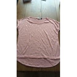 Mooi roze shirt maat M