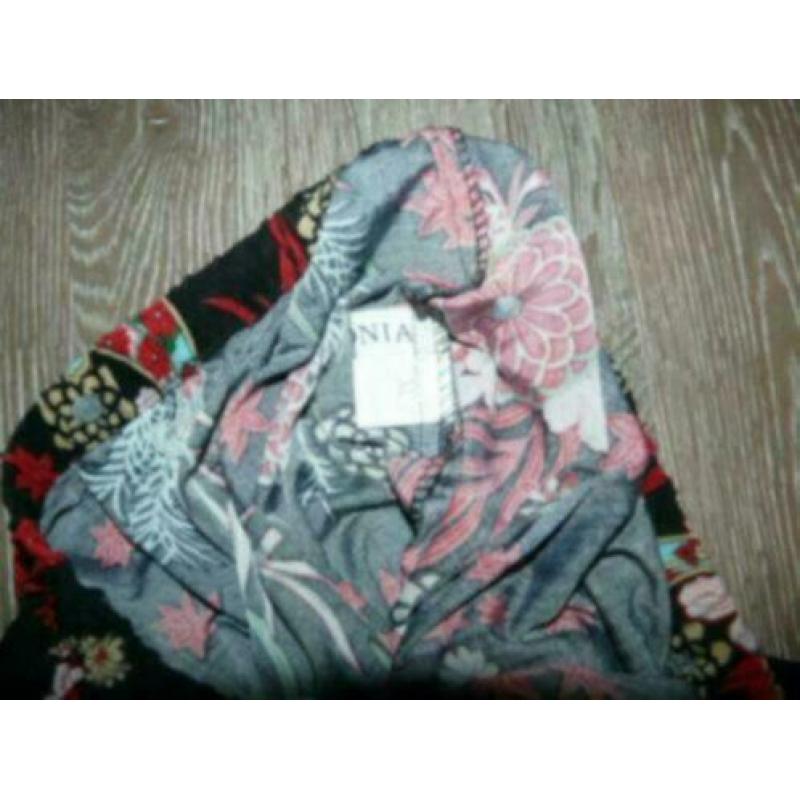 zwart chinees oosters gebloemde roezel rok Sonia XL 42 44