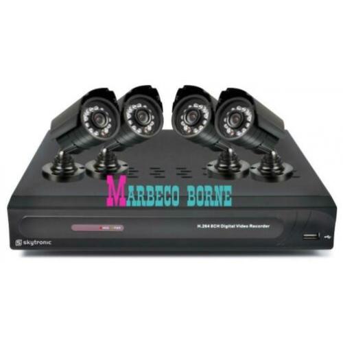 Camera bewaking DVR,Security cam 4 camera's,500GB 8-kanaals