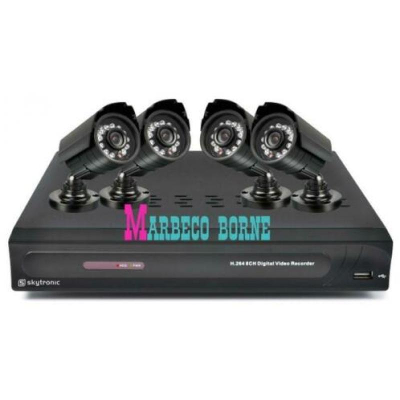 Camera bewaking DVR,Security cam 4 camera's,500GB 8-kanaals