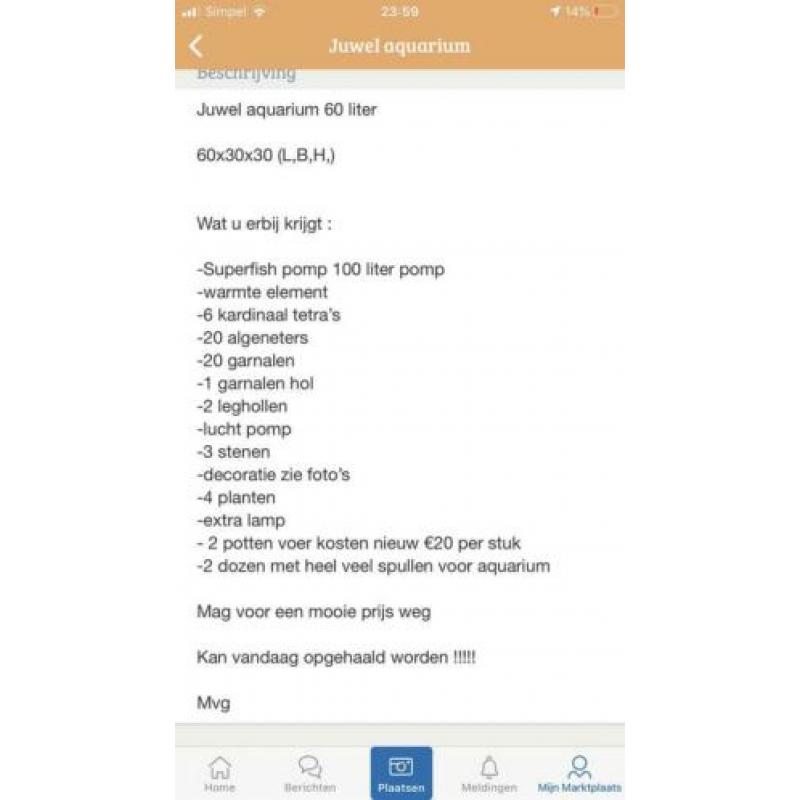 Aquarium te koop