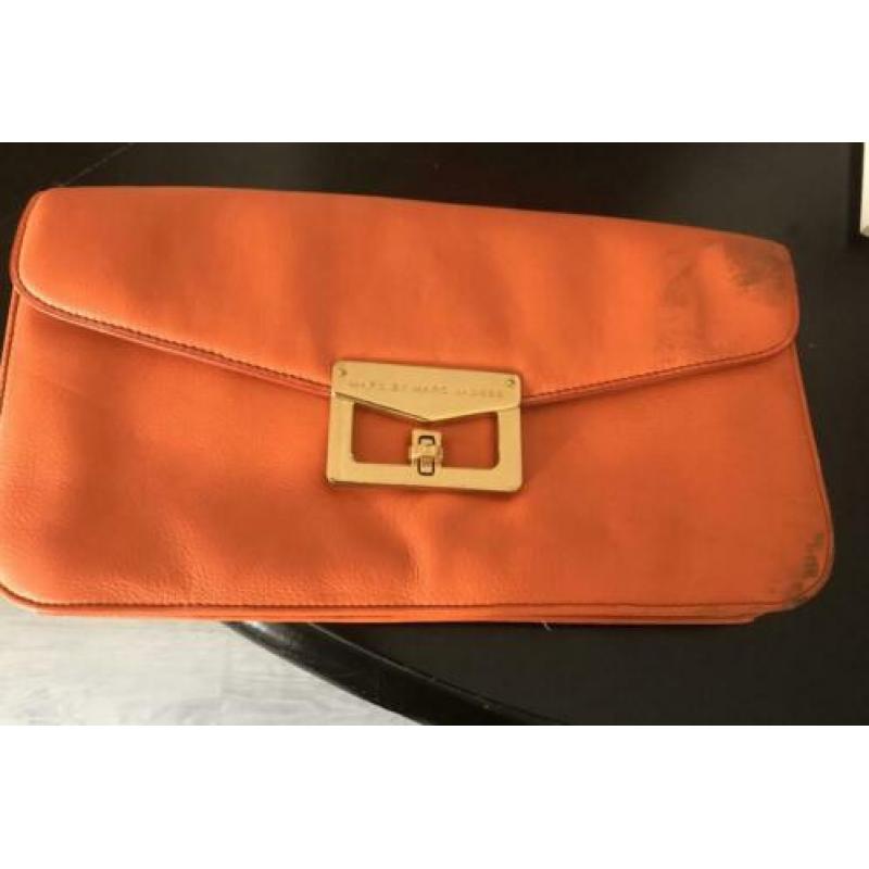 Nieuwe grote oranje clutch Marc By Marc Jacobs