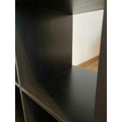 Zwarte kallax van Ikea, 176x176cm diepte 38cm