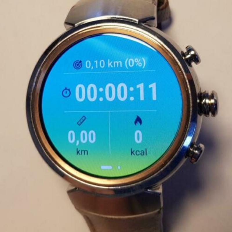 Asus ZenWatch3 zilverkleurig met beige band smartwatch