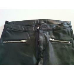 Pakket zwart leren leggings en 1 broek maat 36/38