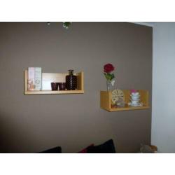 Degelijk 1 persoons slaapkamer hout met wit