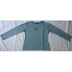 Hema longsleeve donkerblauw maat 134-140 katoen elastaan