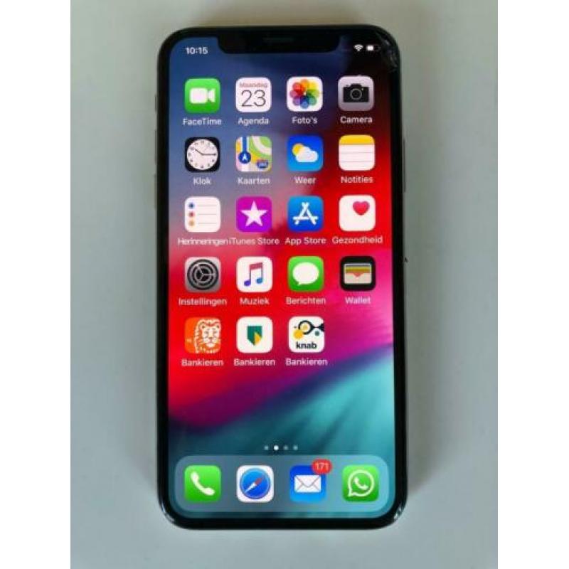 iPhone X 64 gb zilver simlock-vrij